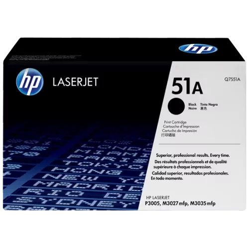 HP 51A Black Original LaserJet Toner Cartridge (for LJP3005, M3027)
