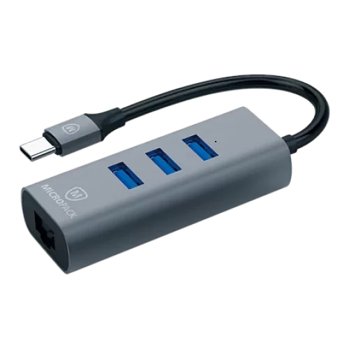 Micropack MDC-3AE USB-C to USB-A HUB with Ethernet