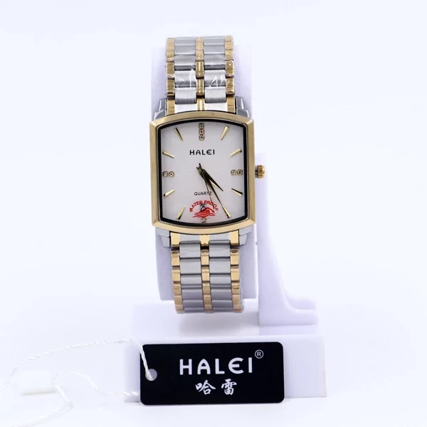 Halei Wristwatch For Man Silver White Color