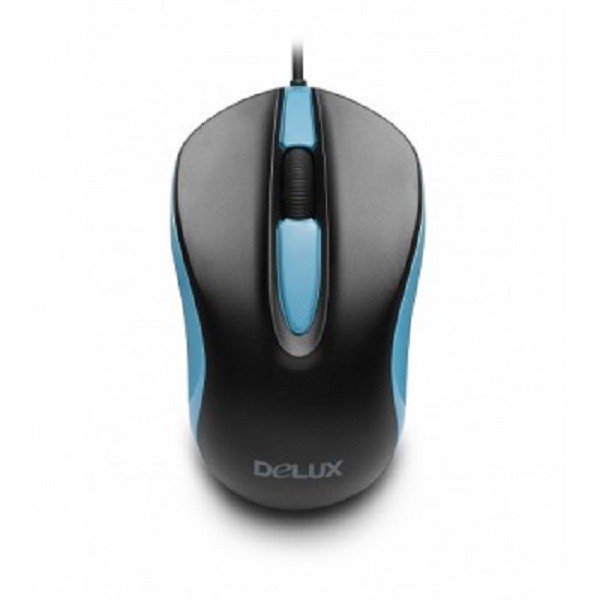 Delux DLM 137BU USB Black Blue Optical Mouse